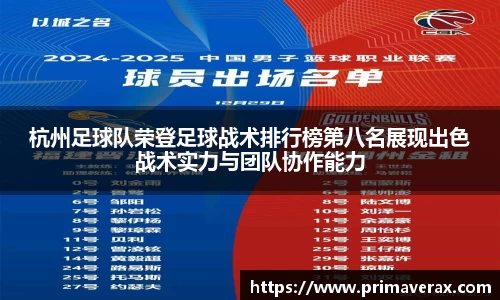 杭州足球队荣登足球战术排行榜第八名展现出色战术实力与团队协作能力